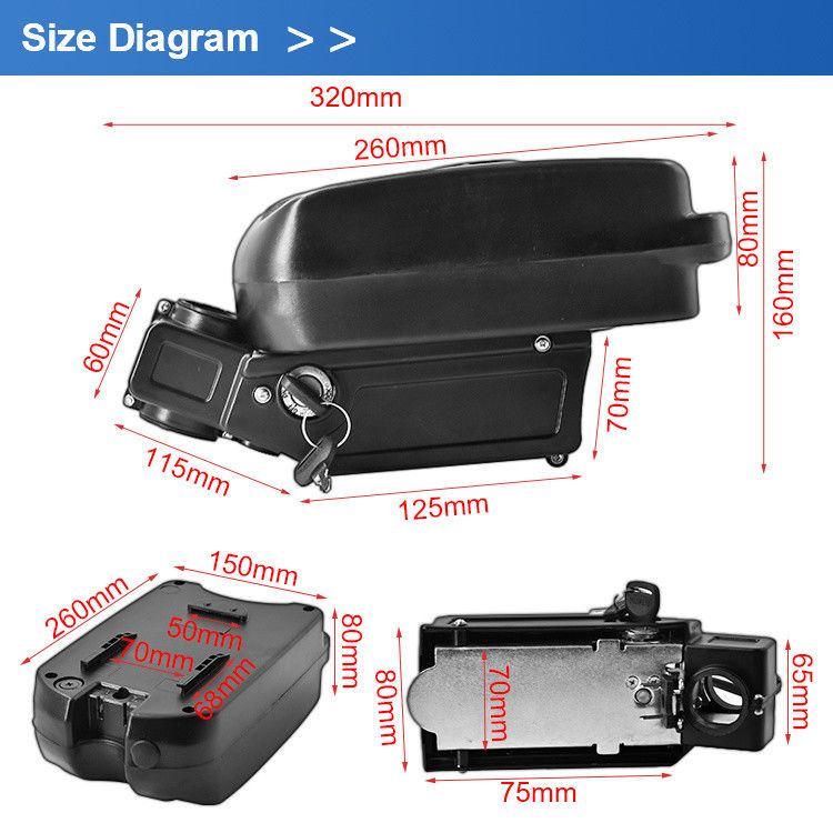 36V 10.4Ah 11.6Ah 18650 Little Frog Ηλεκτρικό ποδήλατο μπαταρία αναδιπλούμενη Μικρό για ηλεκτρικό ποδήλατο σκούτερ