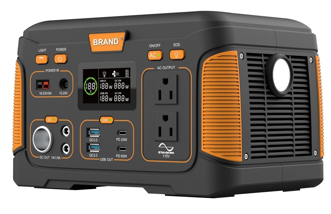 USB 500W 14.8V 30ah Ανανεώσιμο ηλιακό φορητό σταθμό ηλεκτρικής ενέργειας