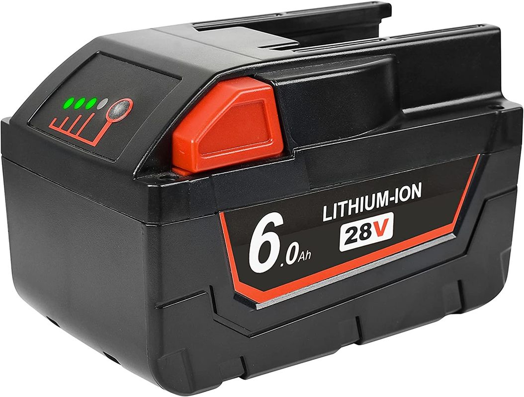 28V 6000mAh Slide Pack μπαταρία συμβατή με το Milwaukee Cordless Power Tools συμβατή με την αντικατάσταση του Milwaukee