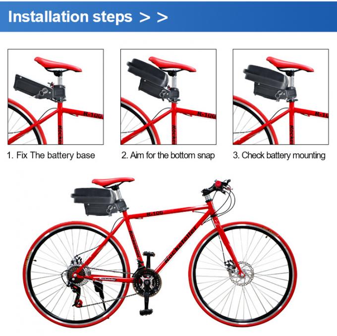 24V 8ah 9ah 10ah 12ah 20ah 18650 Lion 500W 1000W Ebike Electric Bicycle Rechargeable Λίθιο E--Bike Battery Pack Frog shape Li-ion 24V 10Ah Charger included