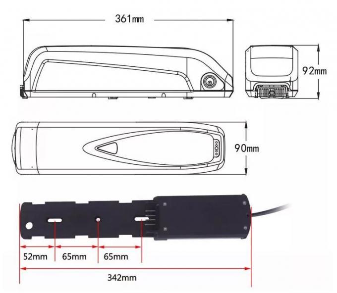 36V 48V 52V 60V Electric Bicycle Battery Λίθιο Ion E-Bike Battery Pack 10ah 15ah E Bike Battery Akku Fur Elektrofahrrader Fiets Accu Fahrrad Akku