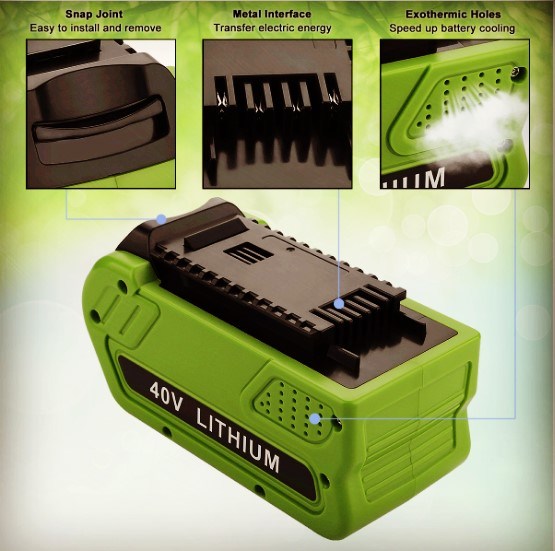 Rechargeable for Greenworks Tool 29472 29462 G-Max Λίθιο Battery, Fits Greenworks Gmax Tools