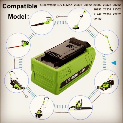 Rechargeable for Greenworks Tool 29472 29462 G-Max Λίθιο Battery, Fits Greenworks Gmax Tools